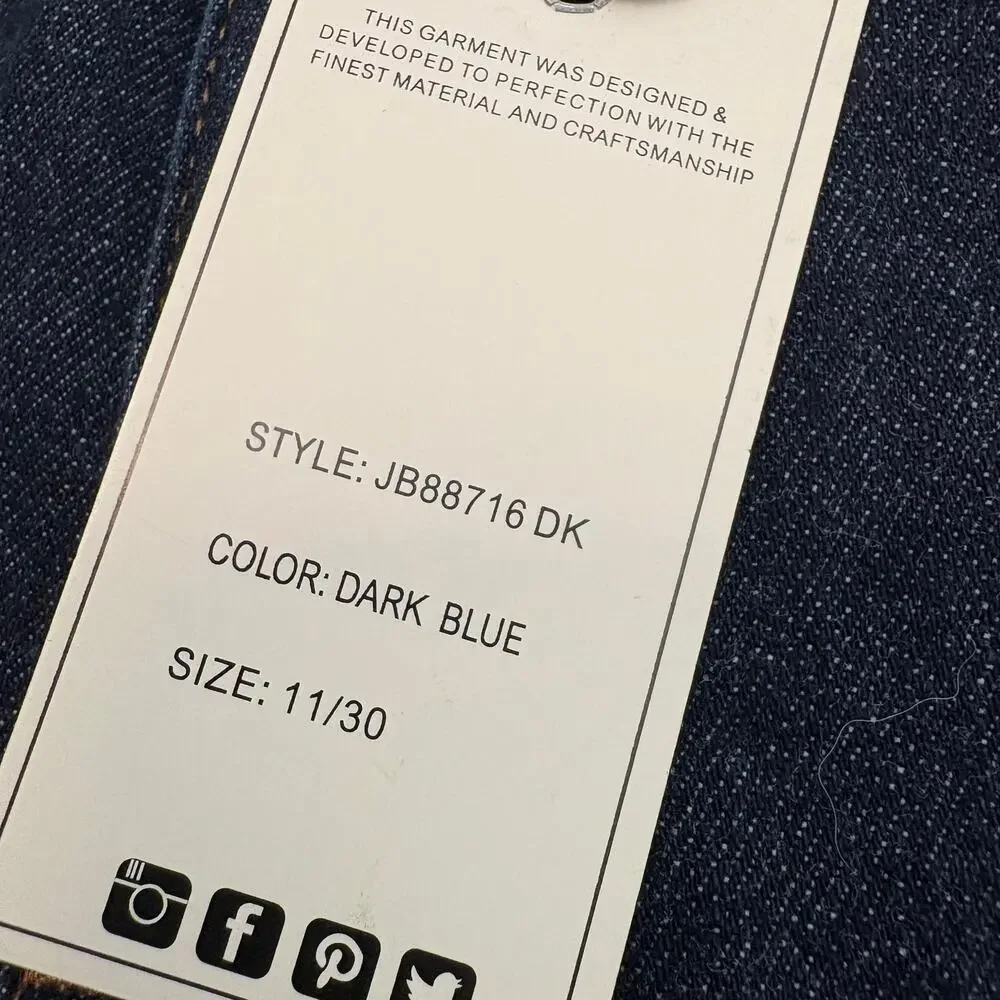 Judy Blue High Waist Tummy Control Tailored Crop Wide Leg Jeans Women’s Size 30